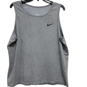 Nike Dri-FIT Tank Top Shirt Women Large Gray The Nike Tee Oversize STAIN